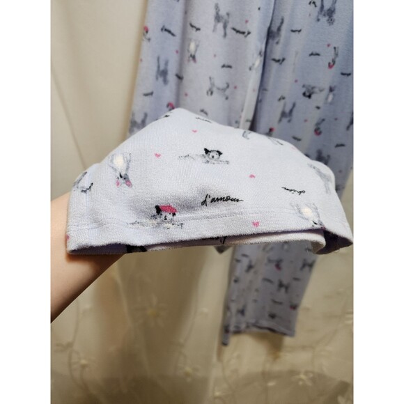 WOMENS XL BLUE PAJAMA PANTS DOGS COMFY LIGHTWEIGHT LOUNGEWEAR SOFT VIBRANT CUTE - Picture 3 of 12